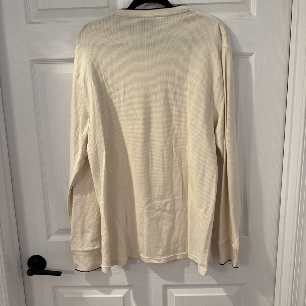 Polo Ralph Lauren Sleepwear Shirt Men's 2XL Ivory Thermal Knit Long Sleeve NWT - Picture 4 of 8